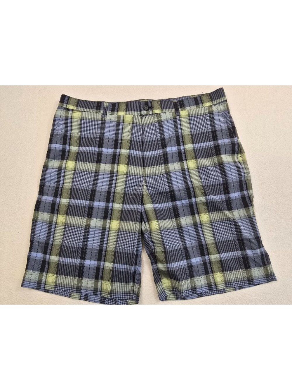 PGA Tour Mens Plaid Golf Shorts Size 38